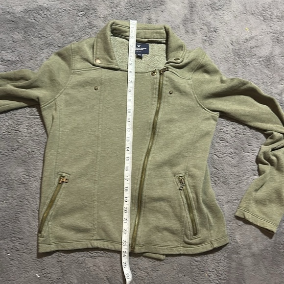 AMERICAN EAGLE  Green Moto Jacket - Picture 6 of 7